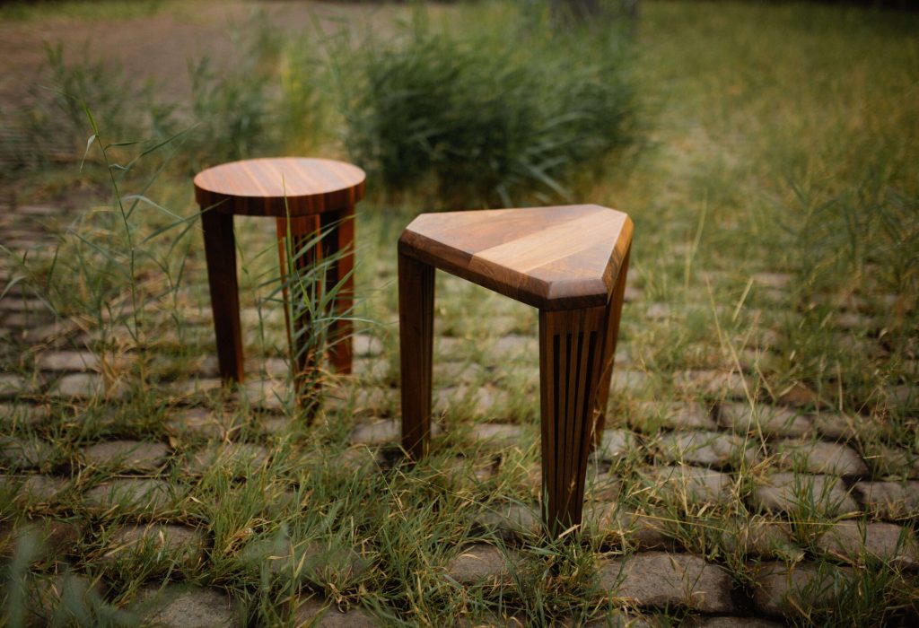 Handmade wooden side table design