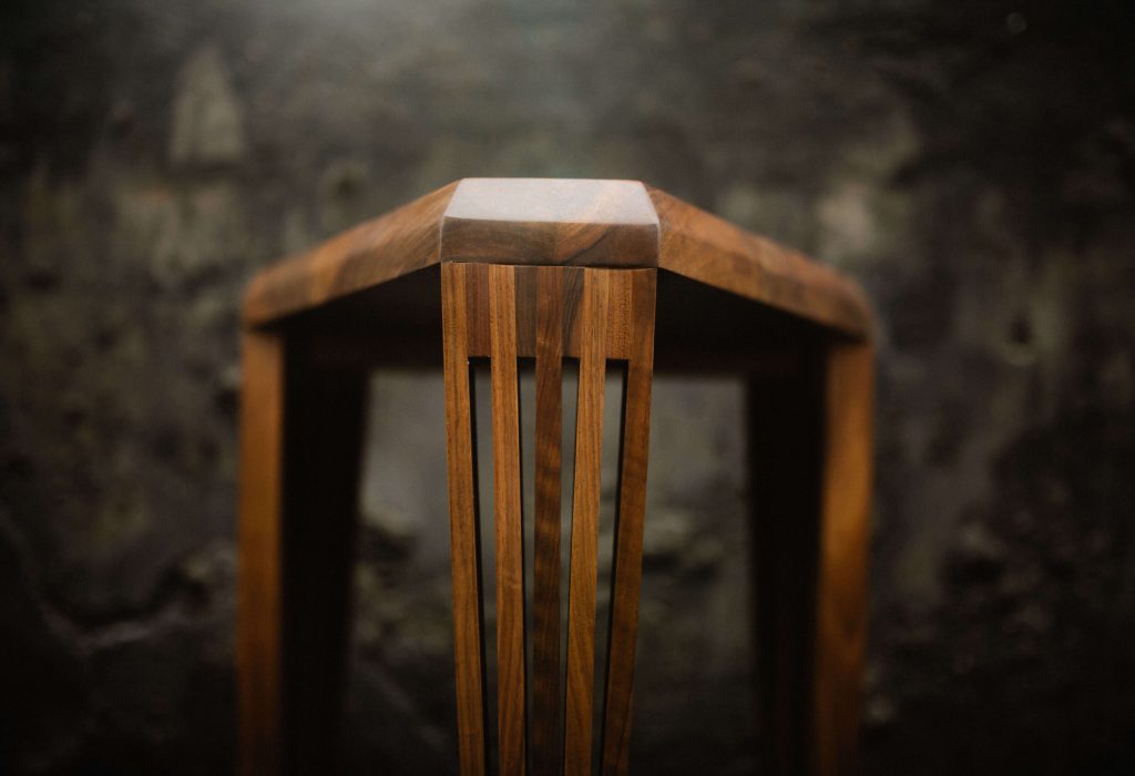 Handmade wooden stool design