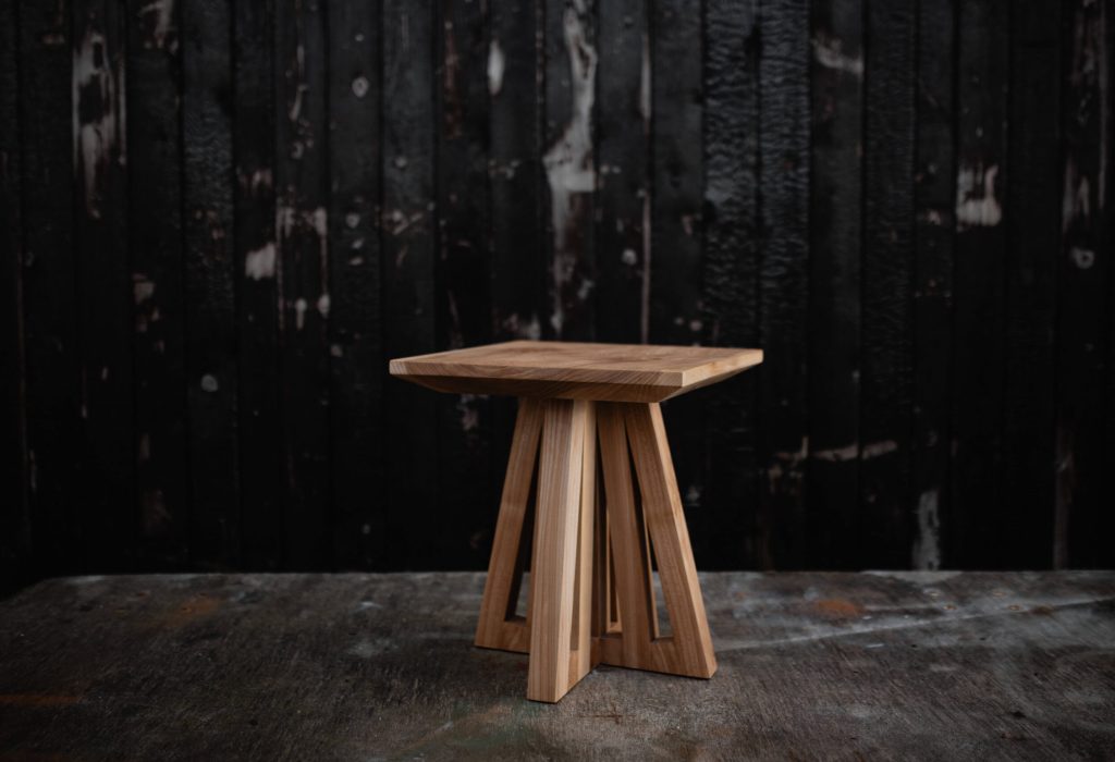 Wooden handmade side table