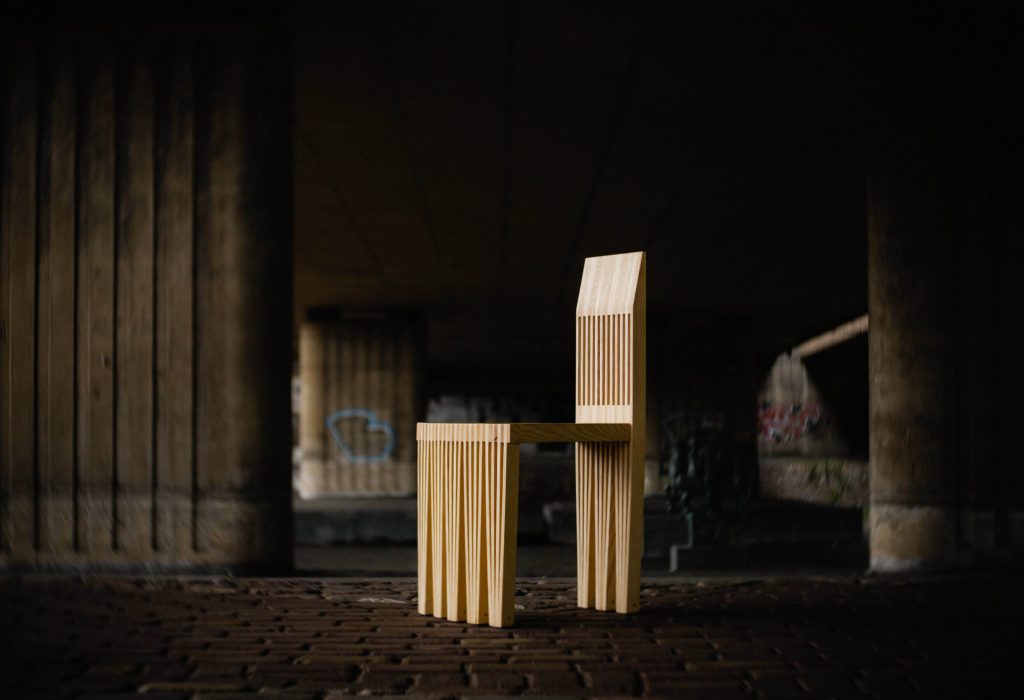 Handmade wooden chair design
