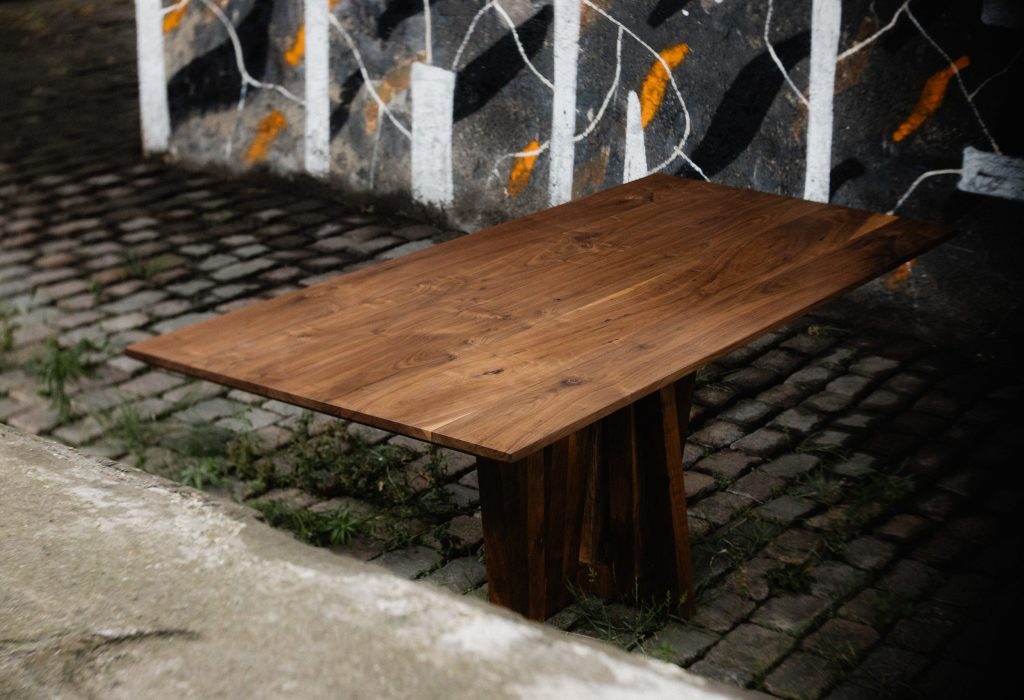 Wooden handmade dining table